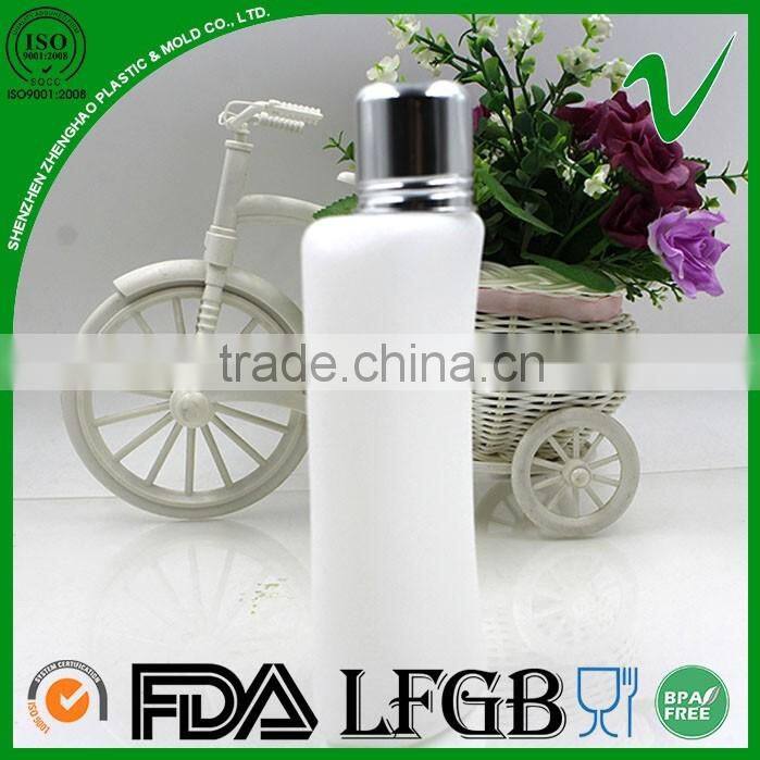 HDPE white empty oval disposable 300ml plastic bottle for wine