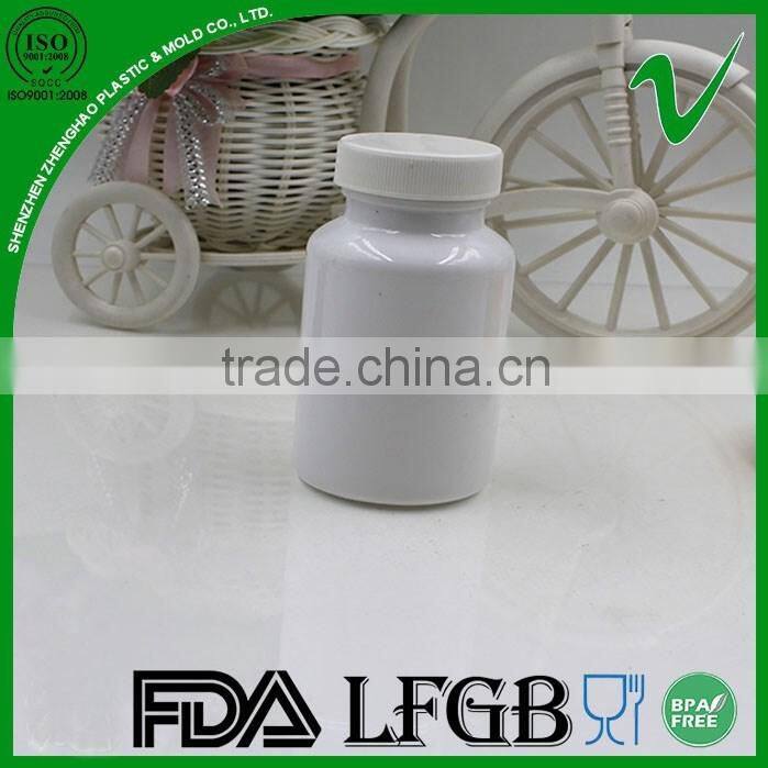 150ml cylinder empty clear plastic capsules bottle with wide mouth cap