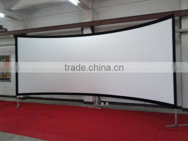 2016 curved screen fixed frame projector screen