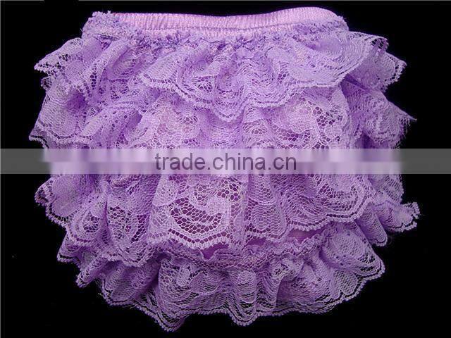 Wholesale baby infant lace ruffle bloomers boutique good looking baby bloomers Infant Cotton Shorts/Bloomer Beautiful Multicolor