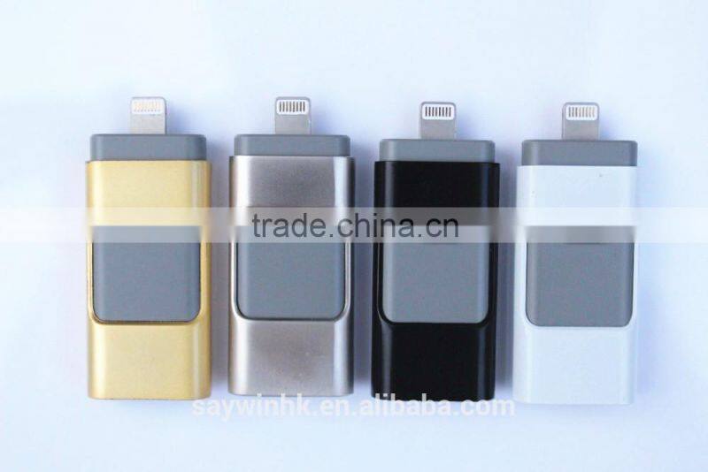 New design u disk 3 in 1 USB flash drive 32GB Customized for mobile phone