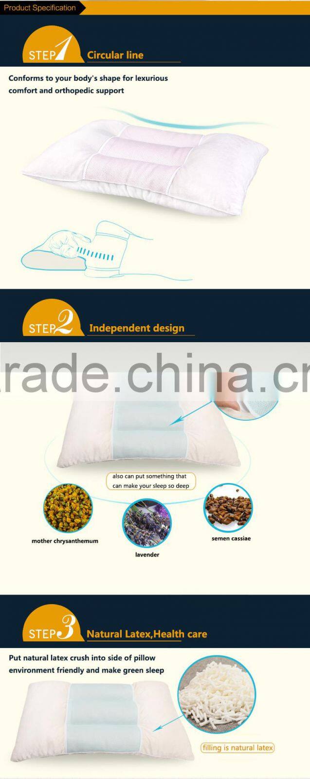 2015 Promotional Natural Latex Lady Art Style Shreded Pillow