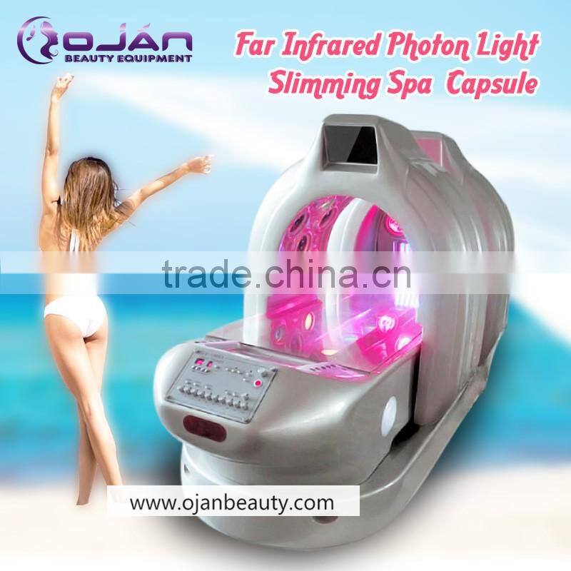2016 infrared steam sauna infrared bed sap capsule / photon 6 lights 8 pieces LED therapy spa capsule