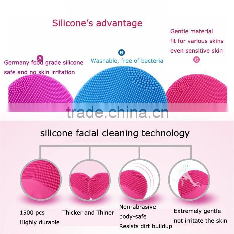 Latest IPX5 waterproof portable mini deep clean electric silicon facial cleanser for home use