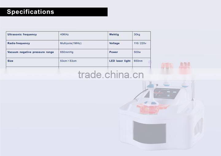 Cavitation Laser With Three Models Vacuum RF Handles Laser Function Machine