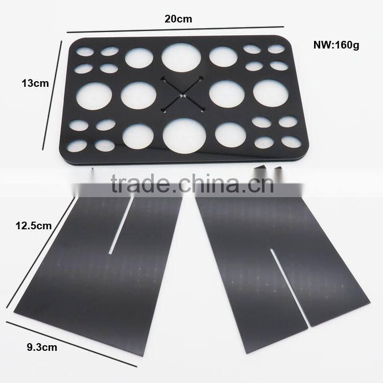 Lady Chinese Cosmetic High Quality Personalized Beautiful Acrylic Folding Collapsible Makeup Brush Holder