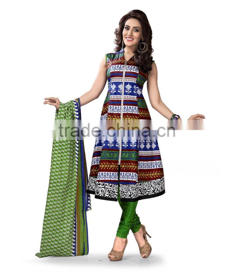 Multi color indian printed dress