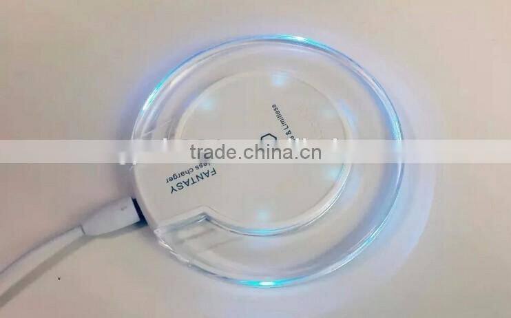 OEM ORDER WELCOME QI WIRELESS CHARGER PAD STAND QI WIRELESS CHARGER PAD WITH LCD LIGHT FOR GALAXY S7 EDGE TRANSMITTER