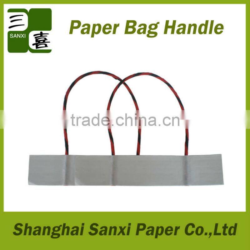 2013 Shanghai sanxi white eco-friendly kraft Paper handle with good quality and low price