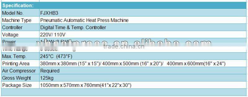 best quality pneumatic heat press machine industry equipment