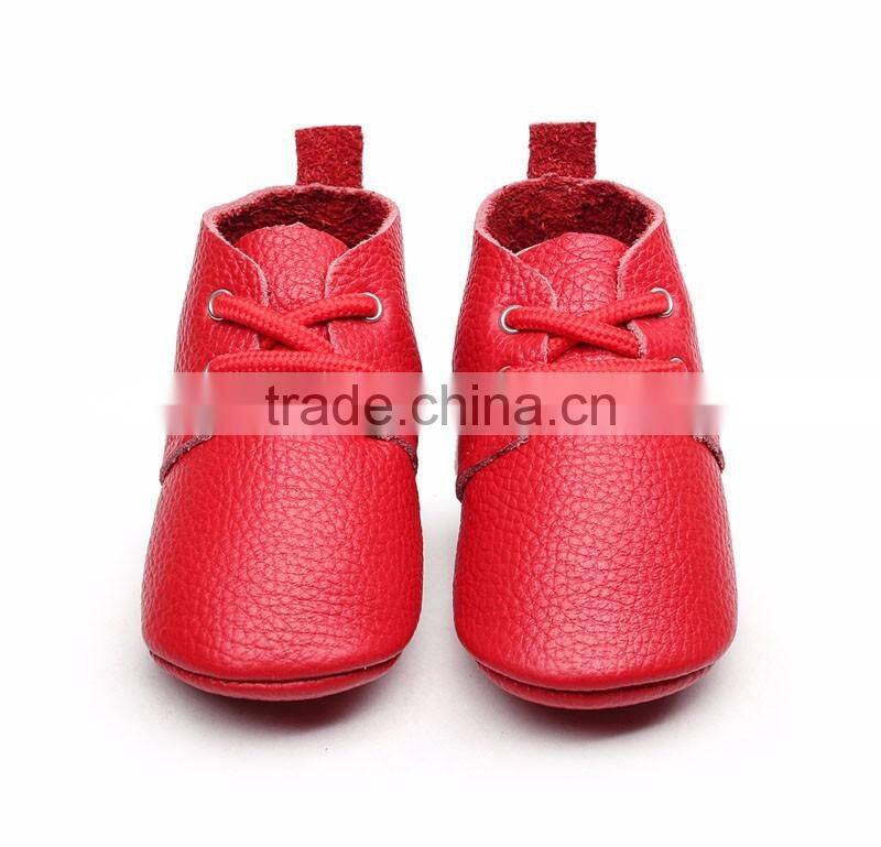 Top quality genuine leather baby oxford shoes wholesale soft sole baby shoe moccasins