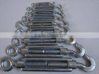 Open Die Forged Electro Galvanized JIS Frame Turnbuckle with eye and hook