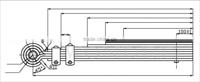 OEM 200028 Spain Market Agricultural Trailer 12 ton Leaf Spring