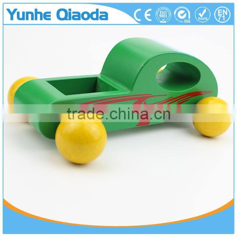 green color car toy for kids,Education city games wooden car model toy