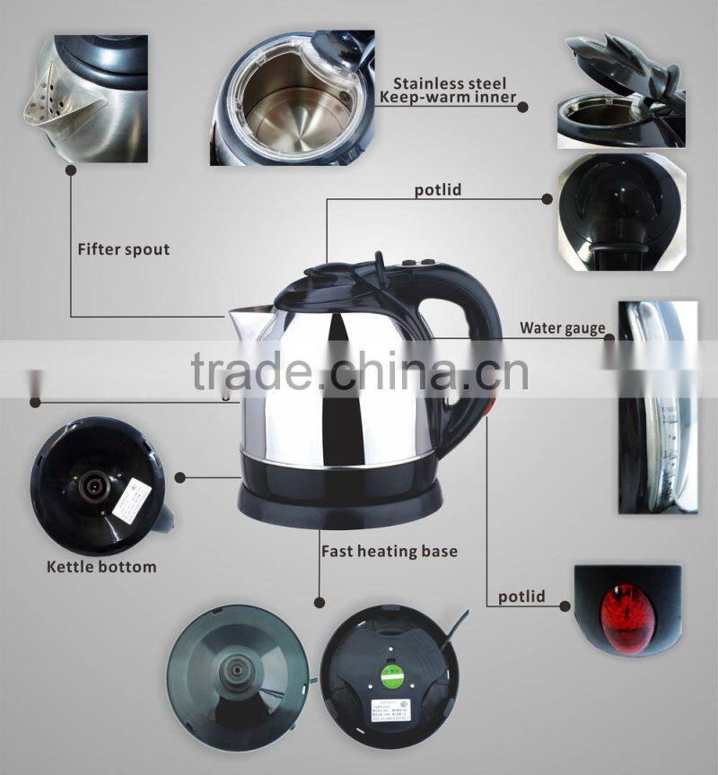 2015 cheap price kettle with glass pot water cooker,black tea maker,green tea maker
