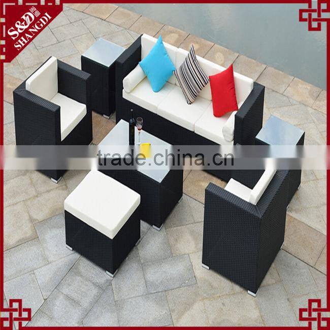 Outdoor rattan furniture 2 seater garden sofa