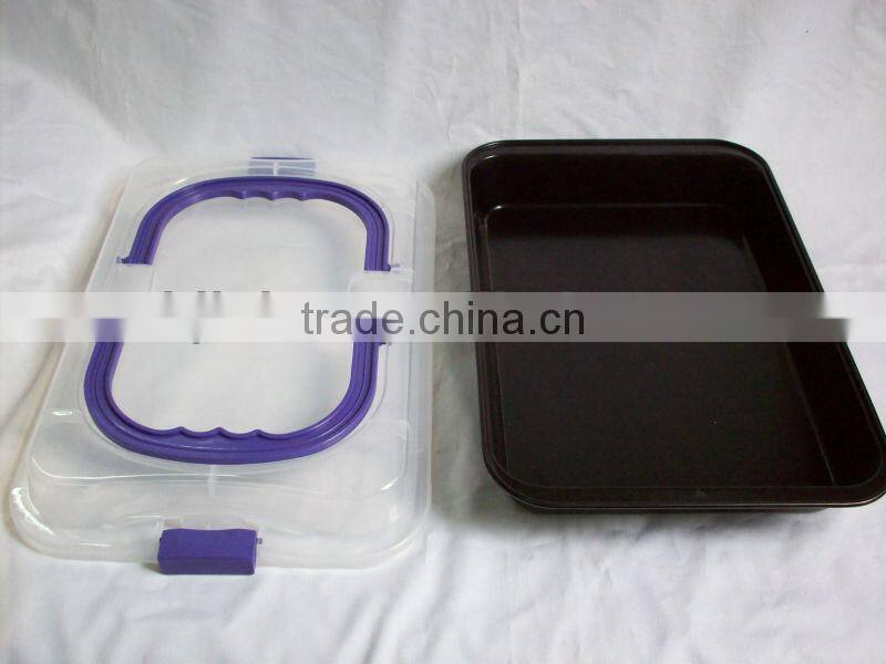 carry cake pan,bakeware with lid