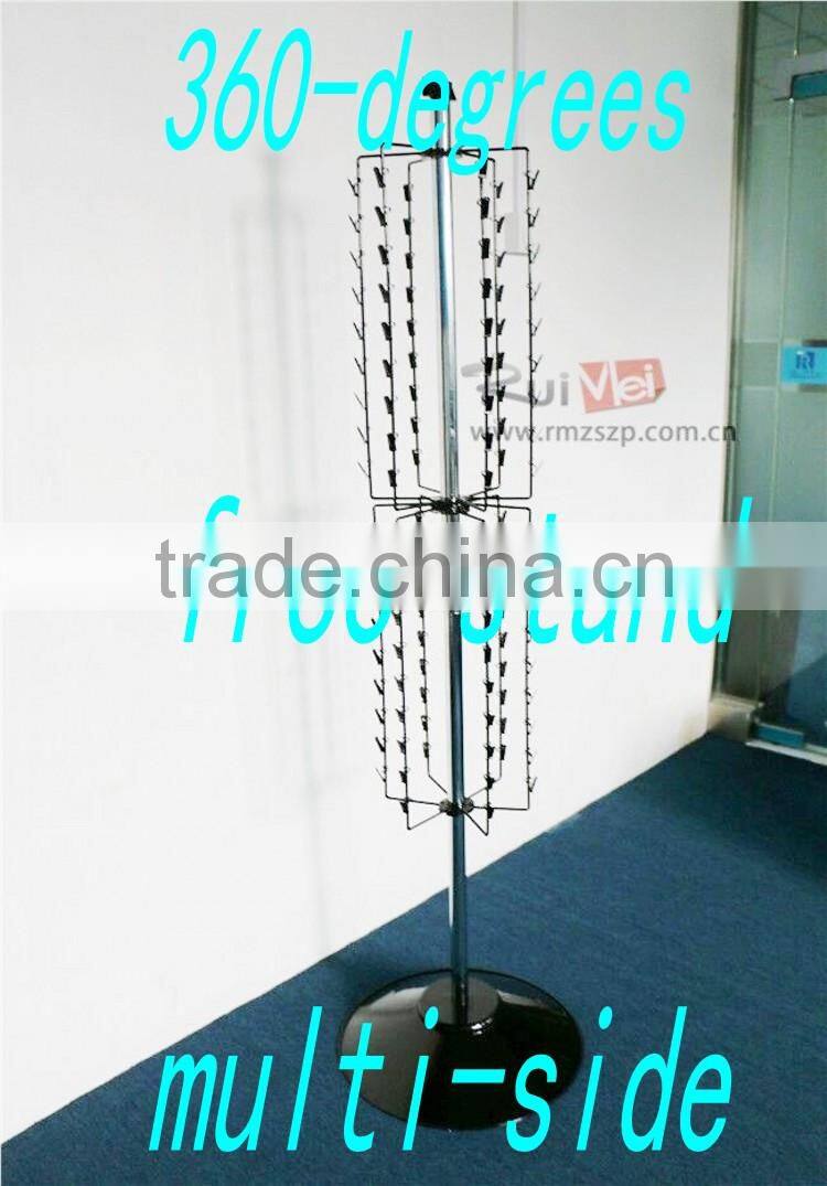 360-degrees free-stand multi-side metal rotating clip