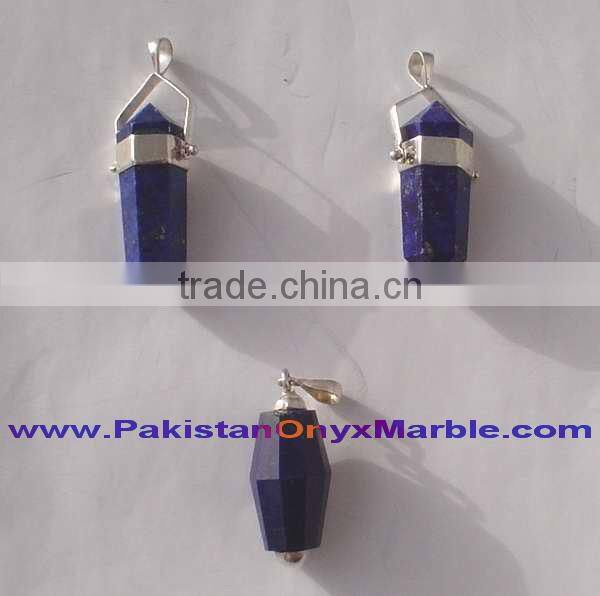 Natural Stone STERLING SILVER PENDANTS LAPIS LAZULI JEWELRY