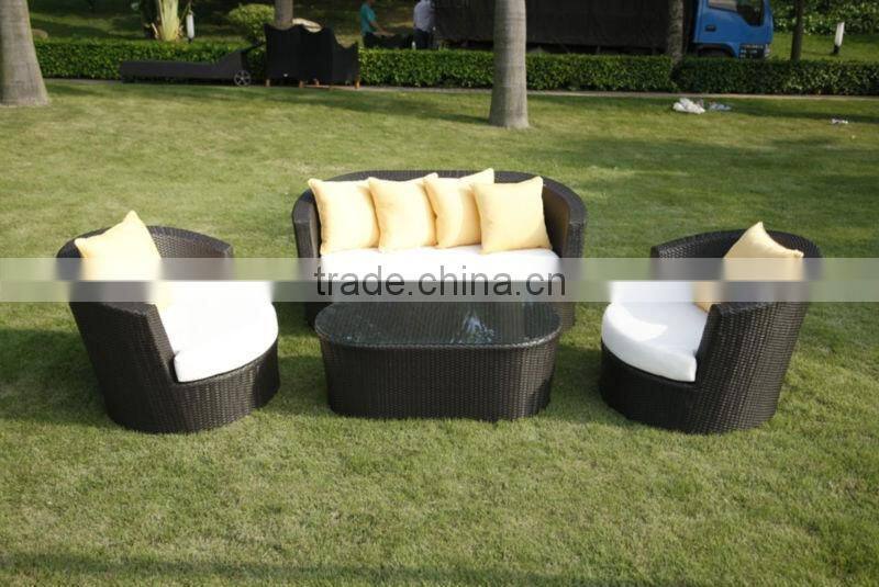 Garden round rattan sofa furniture (6422)