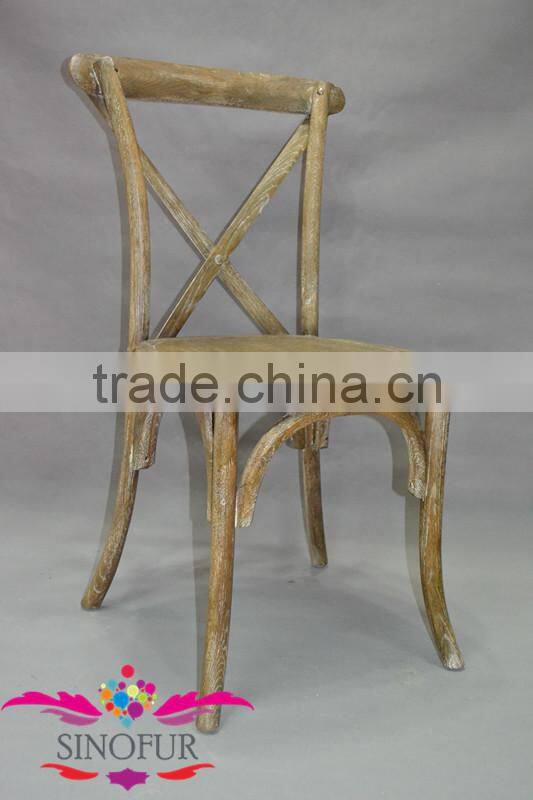Solid wood cross back chair