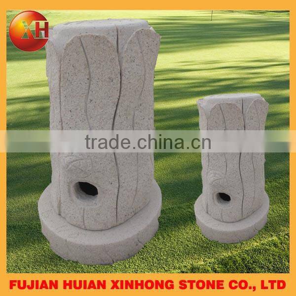 man-made lantern string lights handcarved nature stone fence lantern