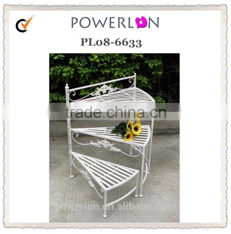 3-tier vintage metal wedding flower planter stand