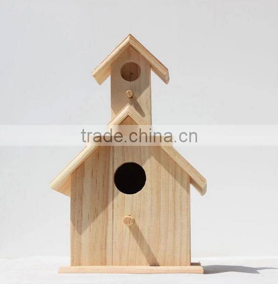 2016 New unfinished wooden bird house