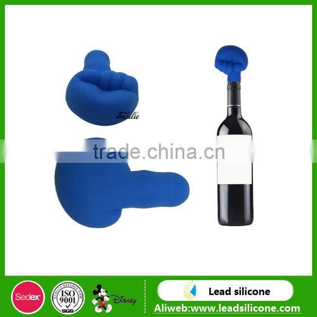 Funny Customized Designs Silicone Wine Stopper, Silicone Wine Bottle Stopper
