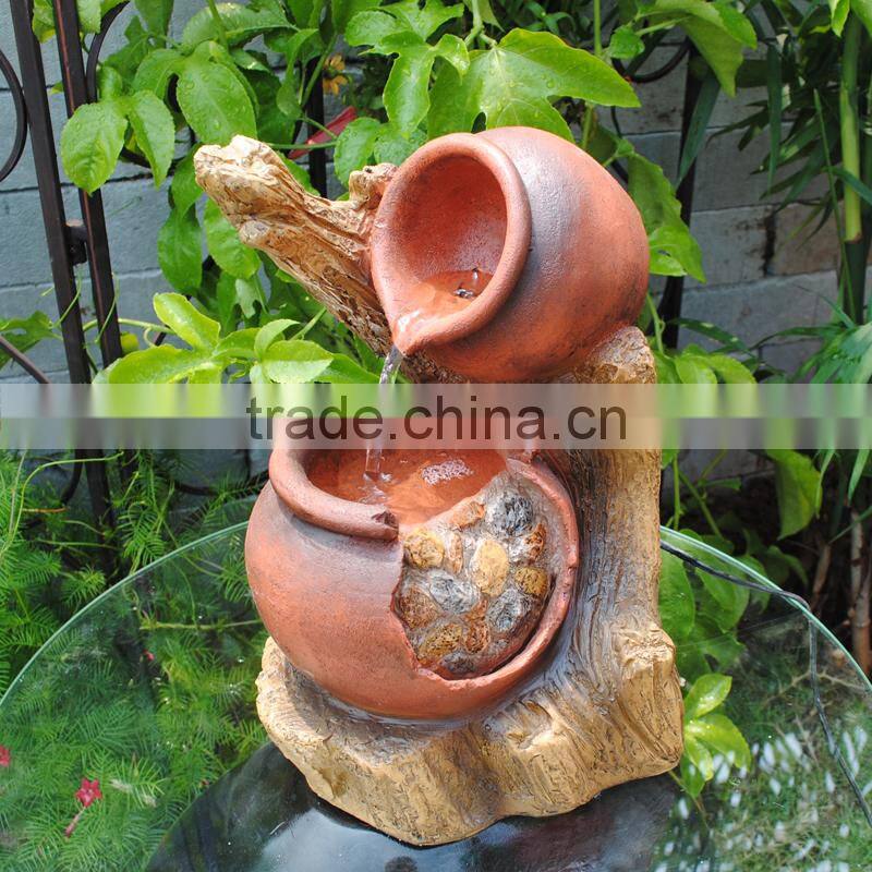 Broken Pot Tabletop Water Fountain