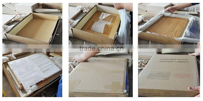 Wooden bedside table for small bedroom