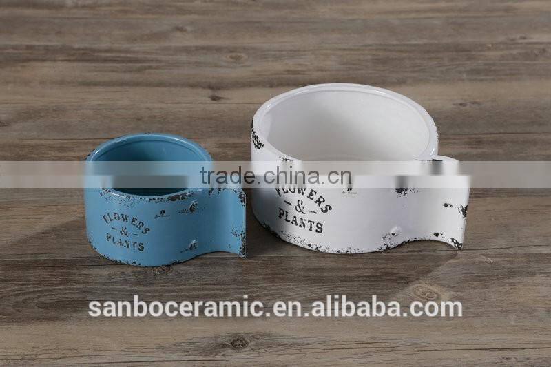 hot sale colorful archaistic garden stoneware/ceramic flower plants/flower pot