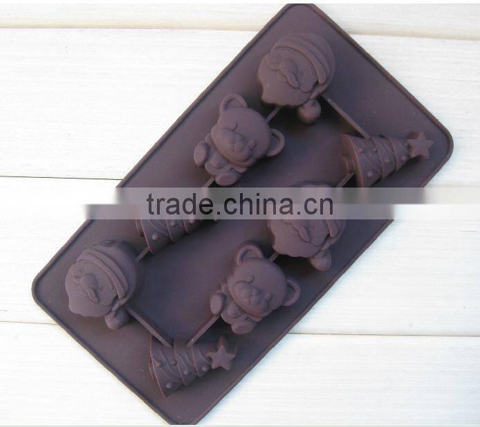 christmas promotional silicon chocolate molds