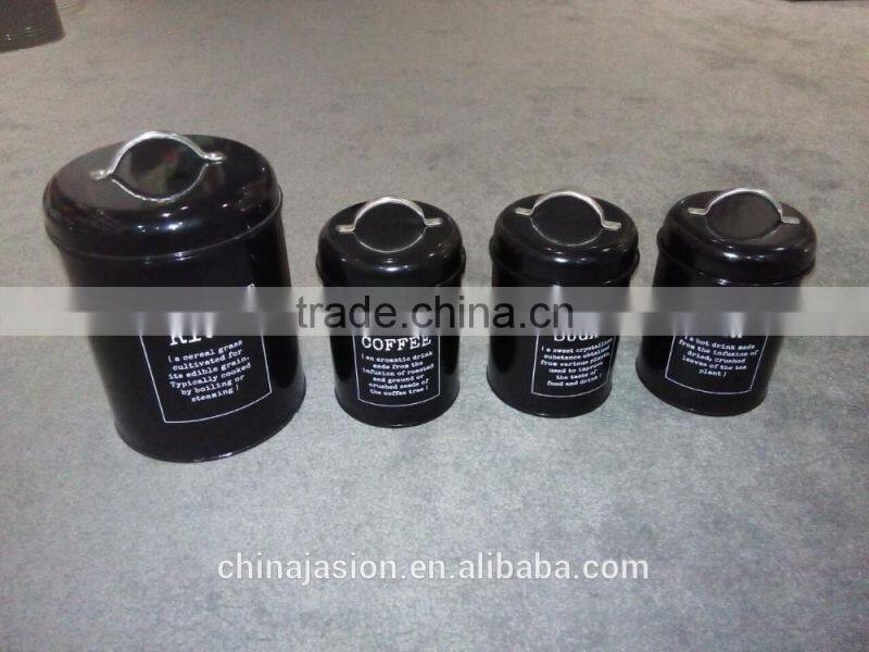 Food Container storage tin Metal Lanudry Powder Box with spoon