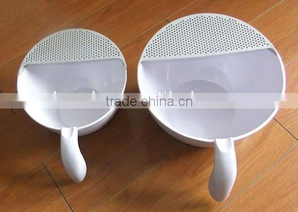 Hot design kitchen plastic bowl with strainer hand wash bowl