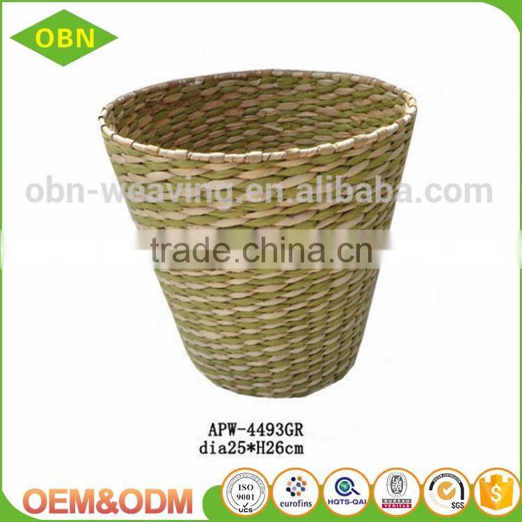 Many color handmade 100% natural custom decorative woven paper waste basket waste bin