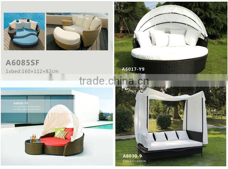 A6077CH outdoor rattan moon sofa wicker modern rocking chair