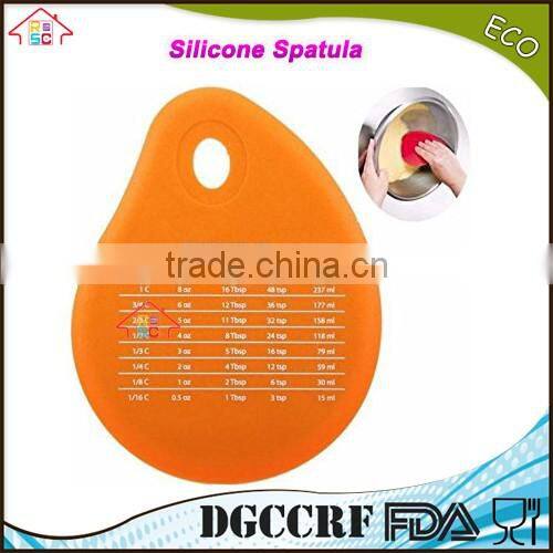 NBRSC Silicone Pastry Cutter Cream Measuring Unit Silicone Bowl Scraper Pot Pan Cleaning Baking Kitchen Tool