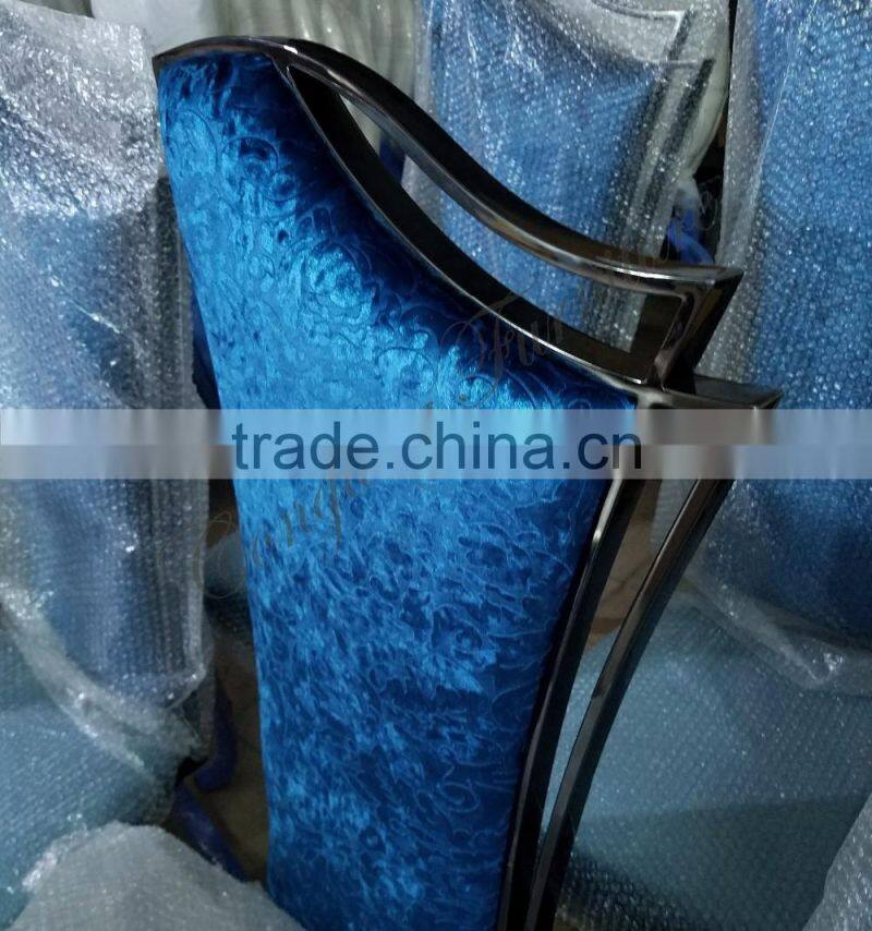 Wedding used stainless steel frame restaurant tables and chairs B8096