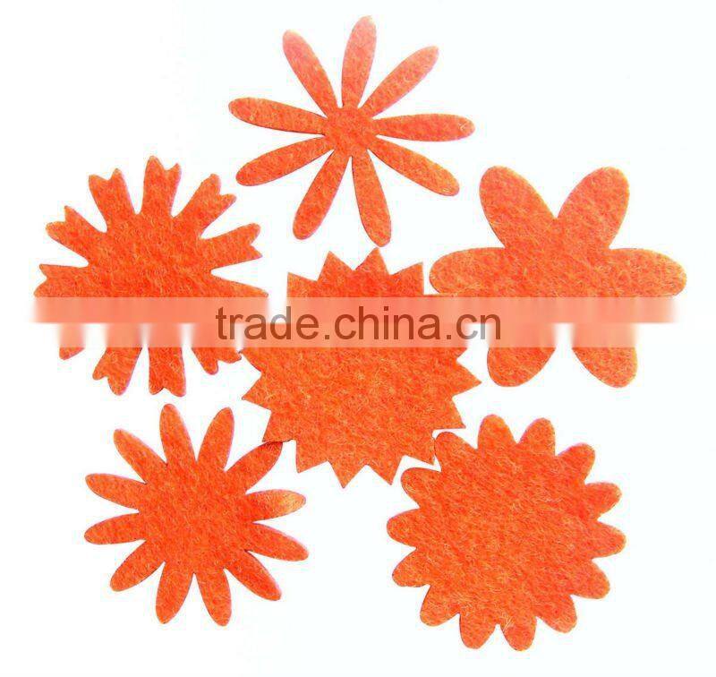 progiftspace 2017 new laser cut polyester fabric felt artifical flower wholesale decoration for wedding scrapbooking DIY