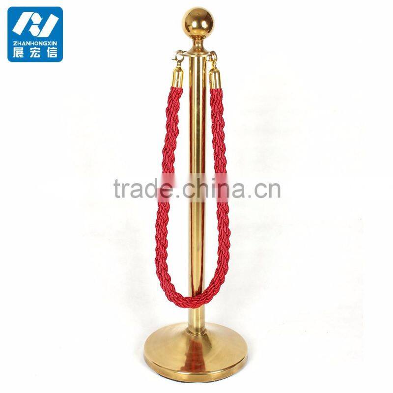 Crowd control rope barrier for red carpet