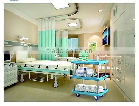 Professional Plastic Supermarket Trolley with mute wheels