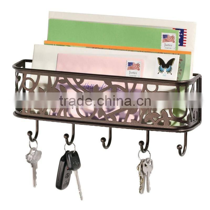 2017 Wholesale wall letter Holder, letter holder & key rack for Office, Kitchen-Wall Mount, Bronze