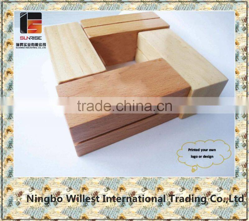 Wooden mini blackboard with rectangle customise logo wood base