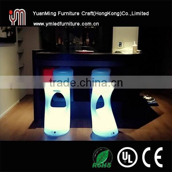 bar table/plastic furniture led chair/led outdoor furniture