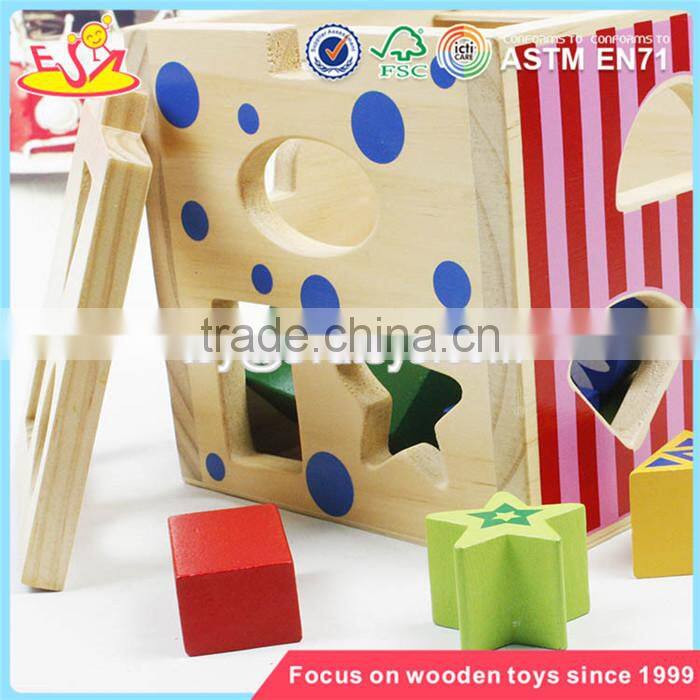 wholesale children coordinating eye and hand wooden educational toys funny shape blocks kids wooden educational toys W12D067