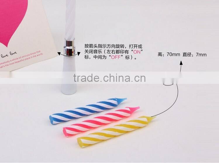 Factory Music Colour Screw Thread Birthday Candle