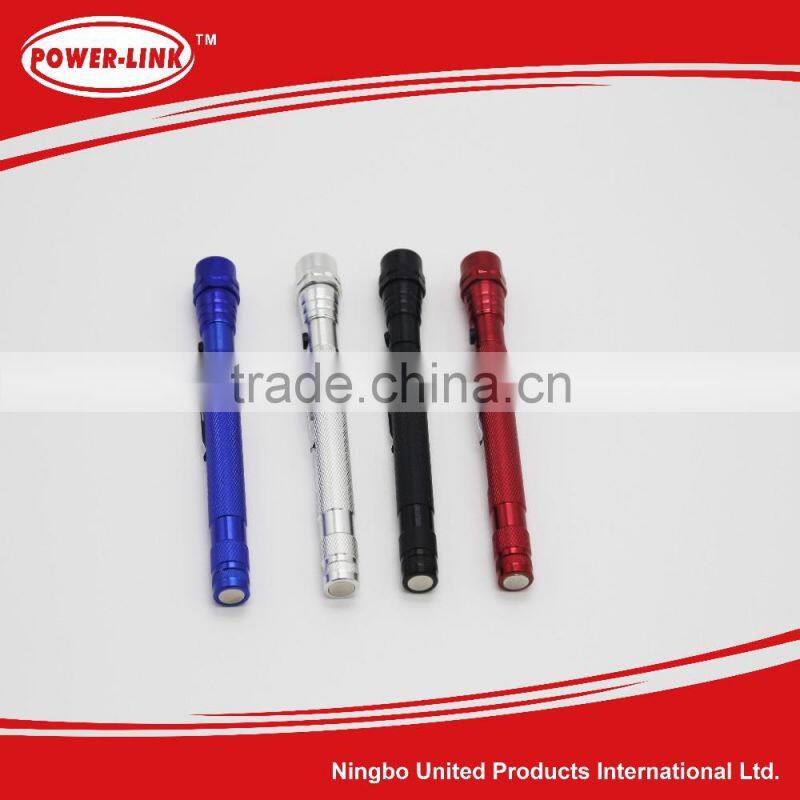 3Led Telescopic torch with magnetic,with 4*LR44 Batteries