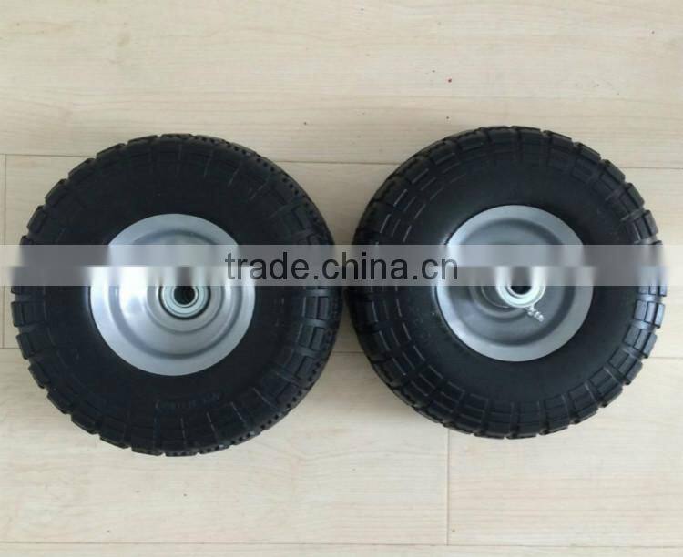 Flat Free wheelbarrow tyre 10 inch 3.5-4 Solid Pu Foam Tire