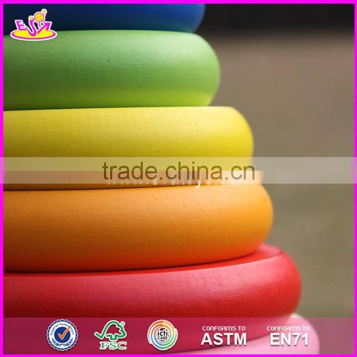 Girl Rainbow Stacker wooden educational toys for toddlers W13D135-S